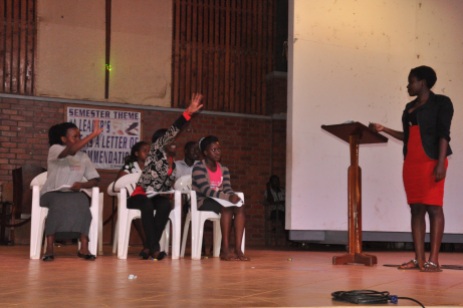 The students act out a skit during the talent show (Photos by Doreen Kajeru)